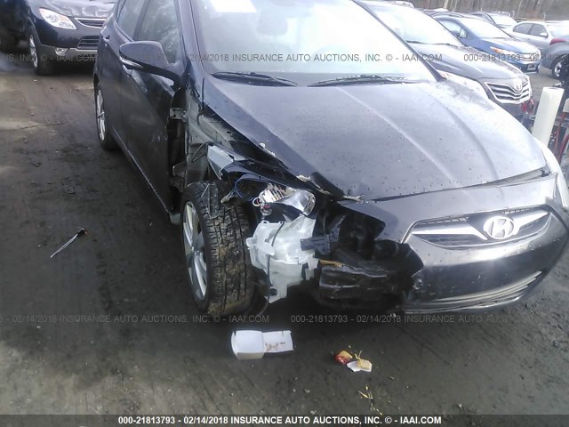 KMHCU5AE6DU120629 - 2013 HYUNDAI ACCENT GLS/SE BLACK photo 6