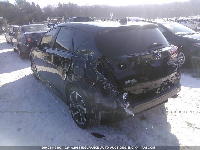 JTNKARJE8HJ550052 - 2017 TOYOTA COROLLA IM BLACK photo 3