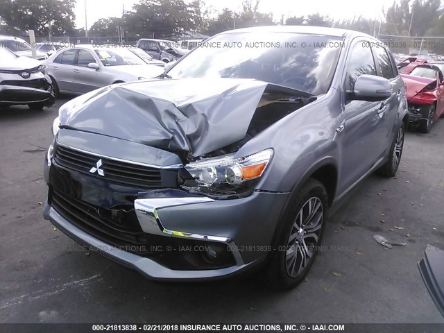 JA4AP3AU5HZ007305 - 2017 MITSUBISHI OUTLANDER SPORT ES/SE GRAY photo 2