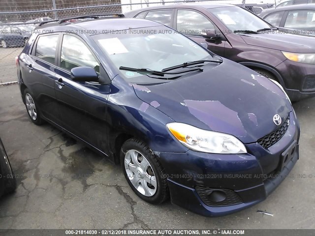 2T1KE40E69C009463 - 2009 TOYOTA COROLLA MATRIX S BLUE photo 1