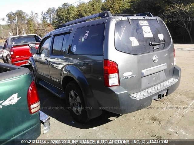 5N1AR18U35C722314 - 2005 NISSAN PATHFINDER LE/SE/XE GRAY photo 3