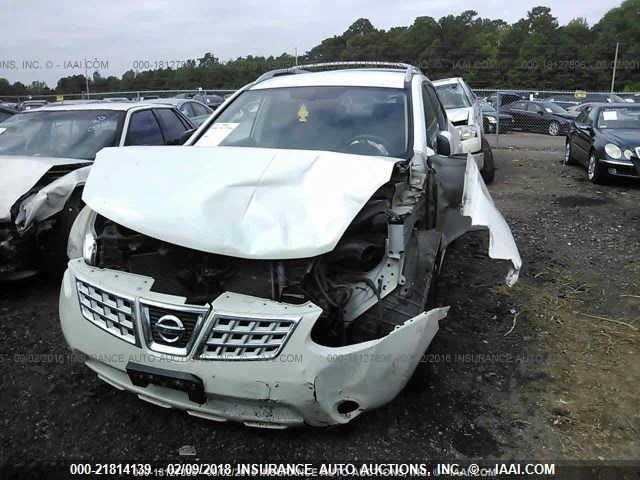 JN8AS58T08W300063 - 2008 NISSAN ROGUE S/SL WHITE photo 6