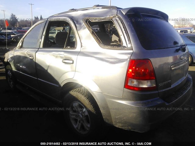 KNDJD733265576868 - 2006 KIA SORENTO EX/LX SILVER photo 3