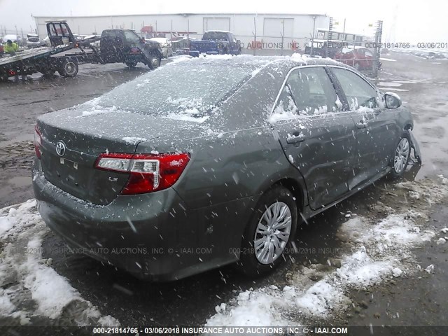 4T4BF1FK6DR325712 - 2013 TOYOTA CAMRY L/SE/LE/XLE 金色 照片 4