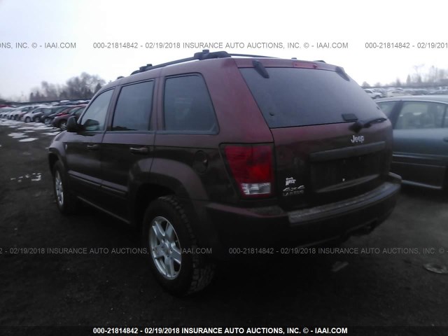 1J8GR48K47C619056 - 2007 JEEP GRAND CHEROKEE LAREDO/COLUMBIA/FREEDOM BURGUNDY photo 3