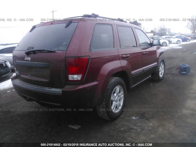 1J8GR48K47C619056 - 2007 JEEP GRAND CHEROKEE LAREDO/COLUMBIA/FREEDOM 勃艮第红 照片 4