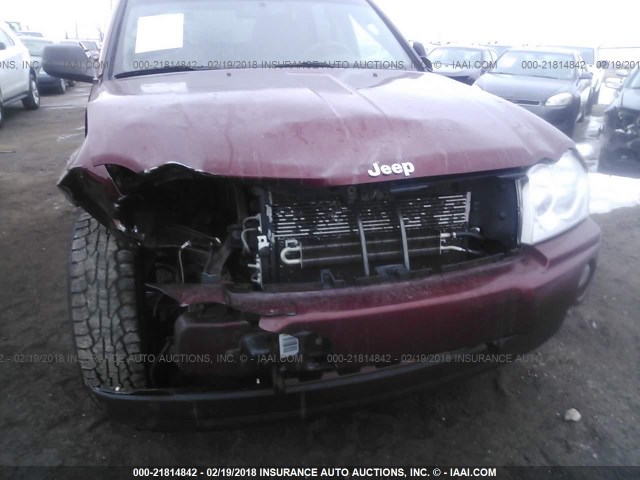 1J8GR48K47C619056 - 2007 JEEP GRAND CHEROKEE LAREDO/COLUMBIA/FREEDOM 勃艮第红 照片 6