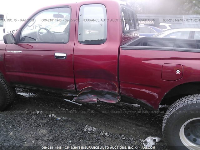 4TAWM72N2TZ106834 - 1996 TOYOTA TACOMA XTRACAB RED photo 6