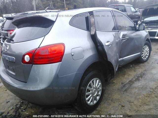 JN8AS5MT3BW170812 - 2011 NISSAN ROGUE S/SV/KROM GRAY photo 4