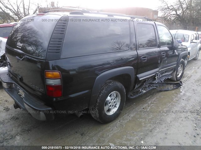 1GNFK16Z52J203387 - 2002 CHEVROLET SUBURBAN K1500 BLACK photo 4