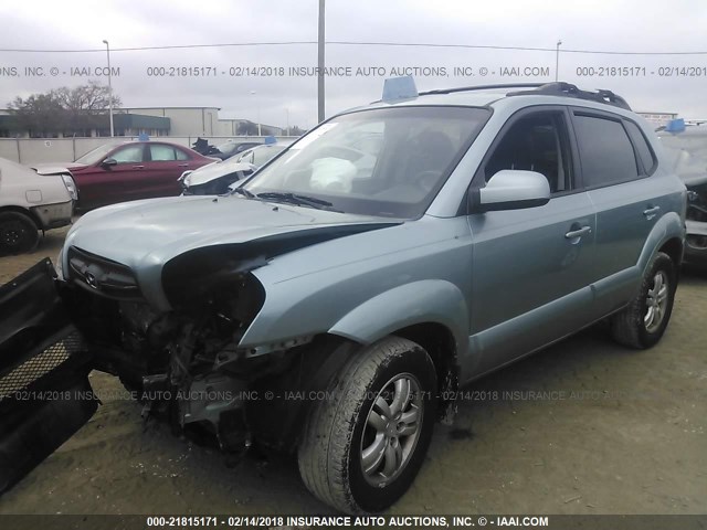 KM8JN12DX8U863397 - 2008 HYUNDAI TUCSON SE/LIMITED Light Blue photo 2