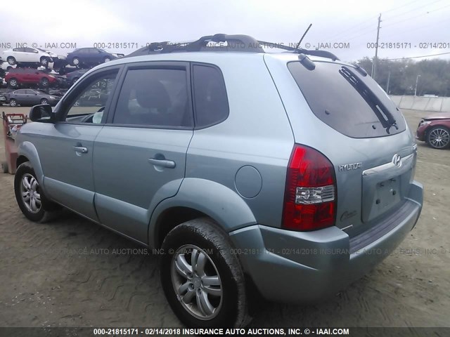 KM8JN12DX8U863397 - 2008 HYUNDAI TUCSON SE/LIMITED Light Blue photo 3