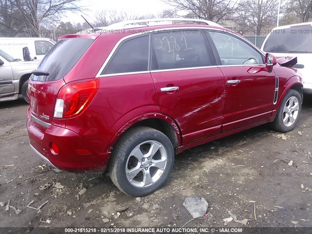 3GNAL3EK6ES588940 - 2014 CHEVROLET CAPTIVA LT RED photo 4