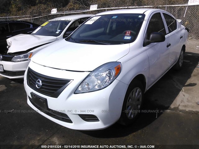 3N1CN7AP6EL865653 - 2014 NISSAN VERSA S/S PLUS/SV/SL WHITE photo 2