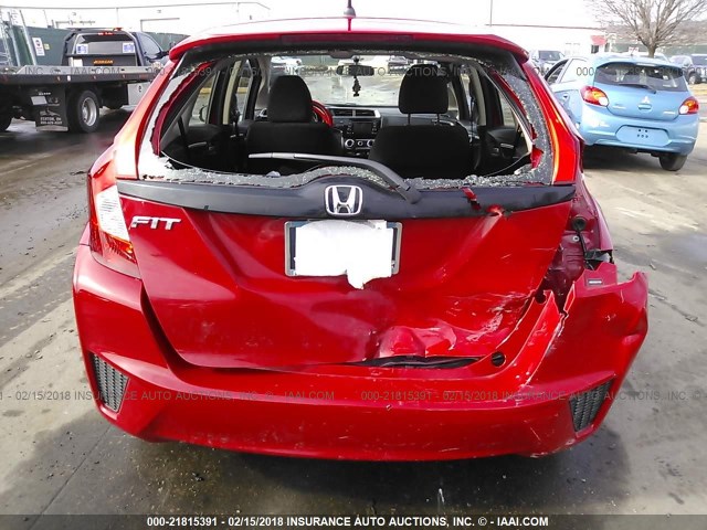 JHMGK5H58GX018669 - 2016 HONDA FIT LX RED photo 6