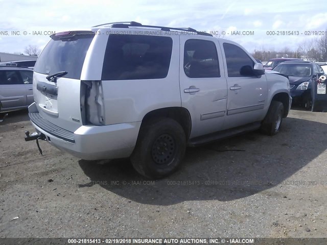 1GNSCAE01BR125478 - 2011 CHEVROLET TAHOE C1500  LS SILVER photo 4