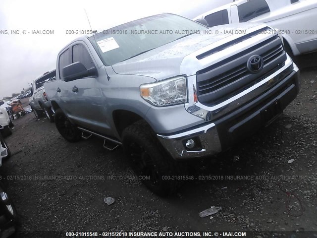 5TFEY5F19EX150618 - 2014 TOYOTA TUNDRA CREWMAX SR5 SILVER photo 1