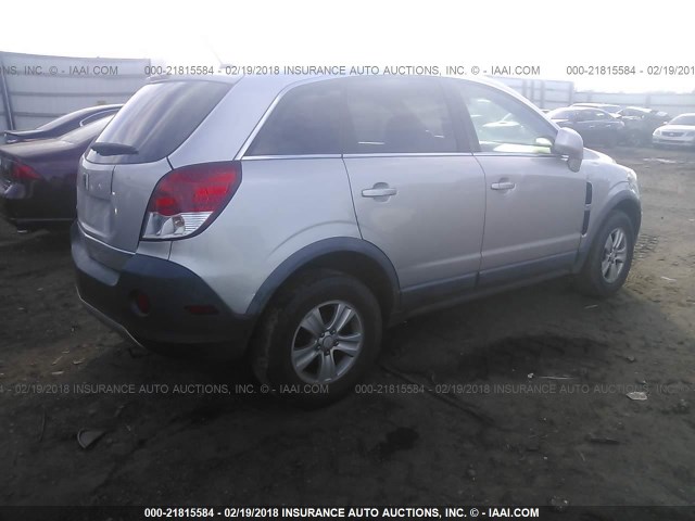 3GSCL33P68S567935 - 2008 SATURN VUE XE SILVER photo 4