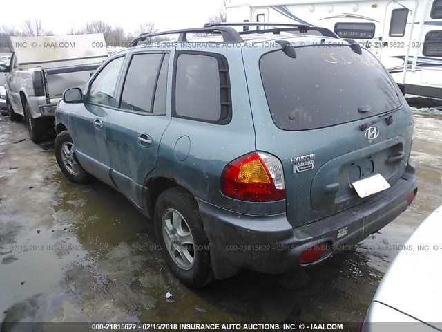 KM8SC83D71U108652 - 2001 HYUNDAI SANTA FE GLS/LX Light Blue photo 3