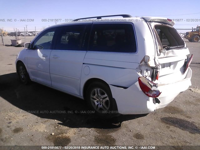 5FNRL386X7B427691 - 2007 HONDA ODYSSEY EXL თეთრი ფოტო 3