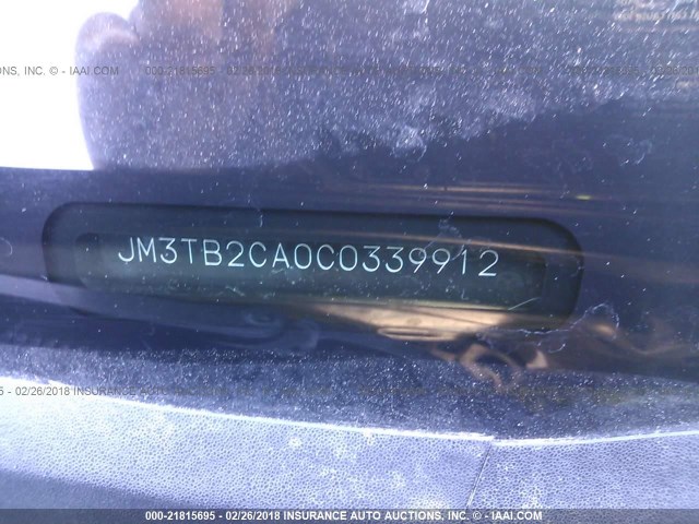 JM3TB2CA0C0339912 - 2012 MAZDA CX-9 BLACK photo 9