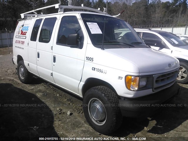 1FTNE24LX2HA15553 - 2002 FORD ECONOLINE E250 VAN WHITE photo 1