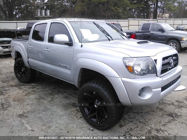 3TMLU4EN9AM054604 - 2010 TOYOTA TACOMA DOUBLE CAB SILVER photo 1