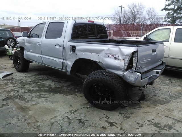 3TMLU4EN9AM054604 - 2010 TOYOTA TACOMA DOUBLE CAB SILVER photo 3