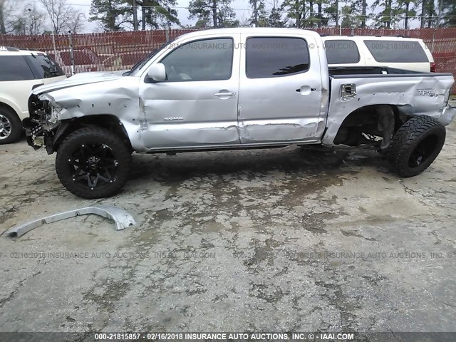 3TMLU4EN9AM054604 - 2010 TOYOTA TACOMA DOUBLE CAB ვერცხლისფერი ფოტო 6