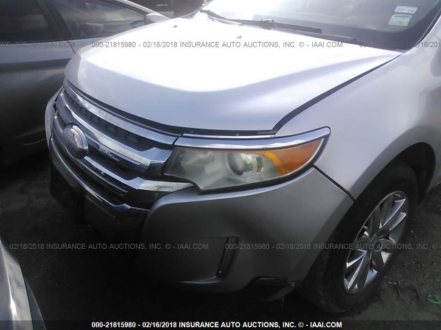 2FMDK3JC6CBA07023 - 2012 FORD EDGE SEL SILVER photo 6