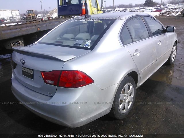 KNAGE228695350499 - 2009 KIA OPTIMA LX/EX SILVER photo 4