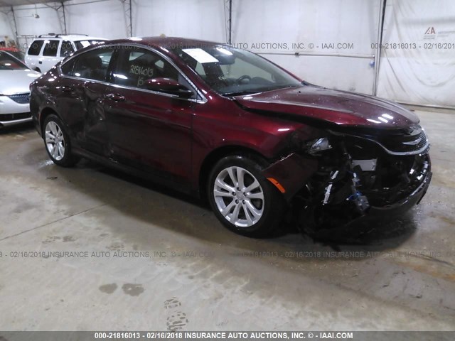 1C3CCCABXFN746039 - 2015 CHRYSLER 200 LIMITED RED photo 1