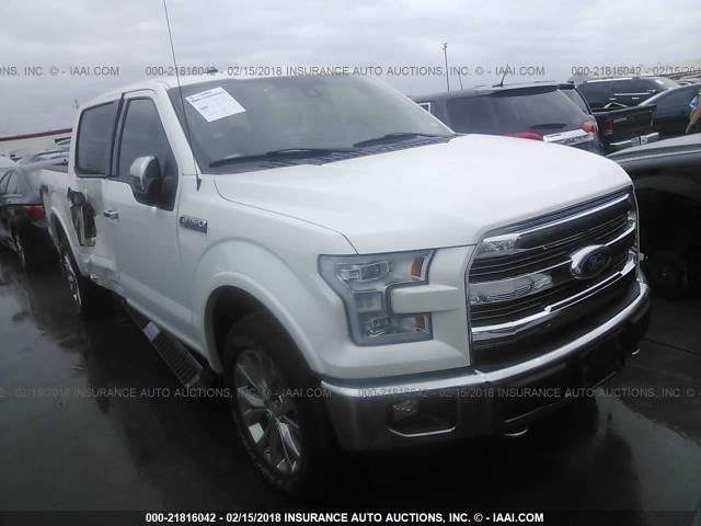 1FTEW1EF9HKD93133 - 2017 FORD F150 SUPERCREW WHITE photo 1