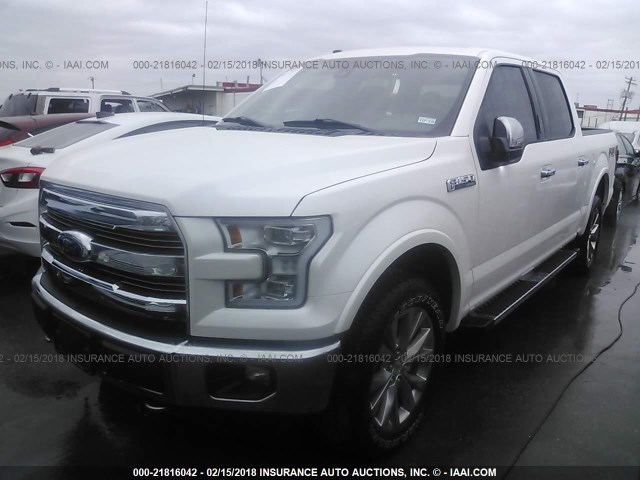 1FTEW1EF9HKD93133 - 2017 FORD F150 SUPERCREW WHITE photo 2