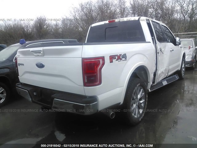 1FTEW1EF9HKD93133 - 2017 FORD F150 SUPERCREW WHITE photo 4