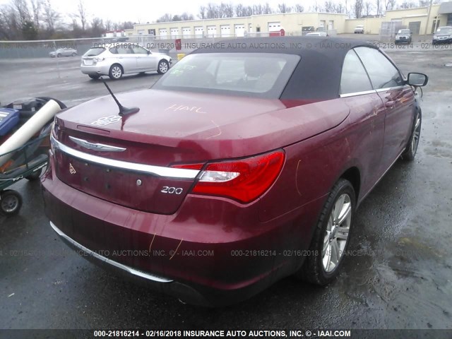 1C3BCBEG2CN116328 - 2012 CHRYSLER 200 TOURING RED photo 4