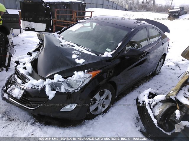 KMHDH4AE9DU893629 - 2013 HYUNDAI ELANTRA GLS/LIMITED BLACK photo 2