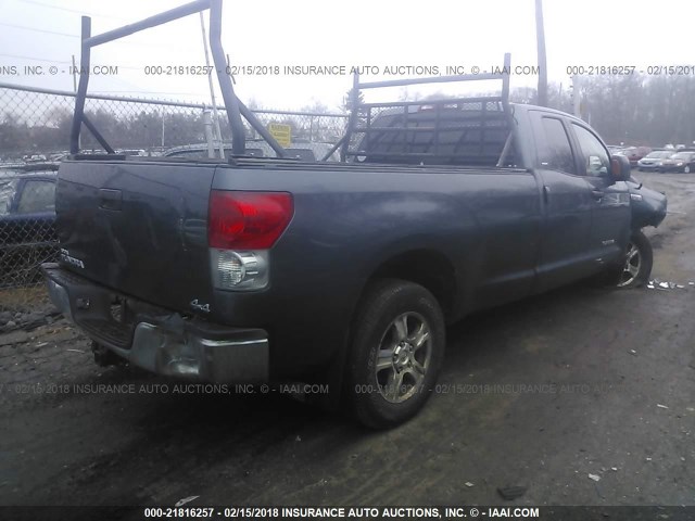 5TFCV54157X003833 - 2007 TOYOTA TUNDRA DOUBLE CAB SR5 GRAY photo 4