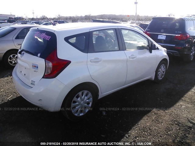 3N1CE2CP1EL390445 - 2014 NISSAN VERSA NOTE S/S PLUS/SV/SL WHITE photo 4