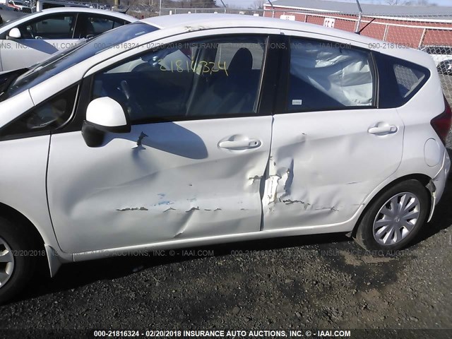 3N1CE2CP1EL390445 - 2014 NISSAN VERSA NOTE S/S PLUS/SV/SL WHITE photo 6