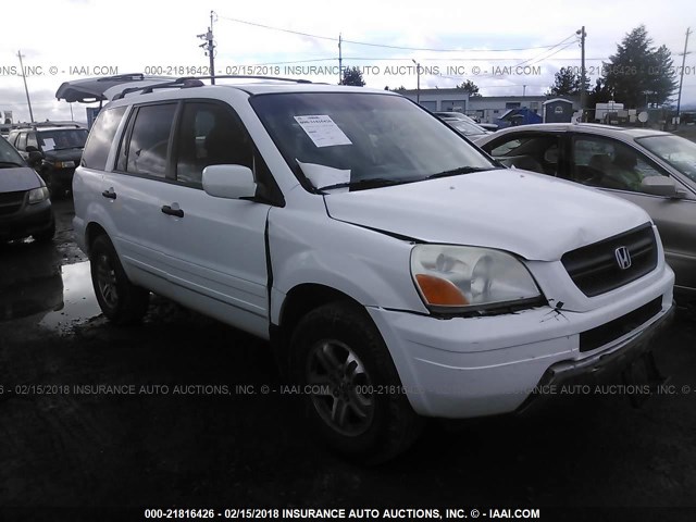 2HKYF18605H531483 - 2005 HONDA PILOT EXL WHITE photo 1