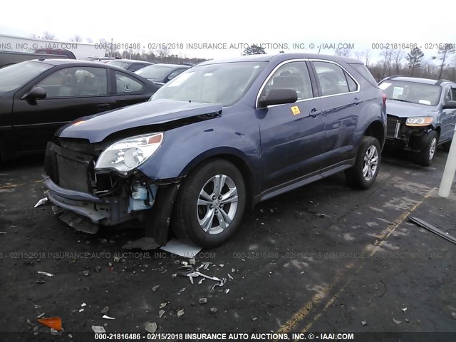 2GNALBEK7D6275192 - 2013 CHEVROLET EQUINOX LS Light Blue photo 2