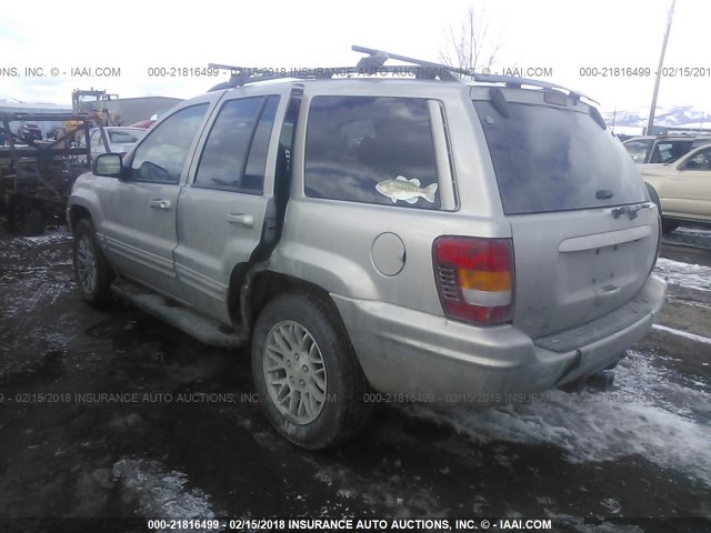 1J8GW58N13C563466 - 2003 JEEP GRAND CHEROKEE LIMITED GOLD photo 3