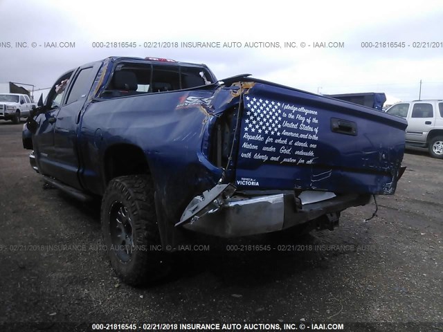 5TFUW5F17FX459118 - 2015 TOYOTA TUNDRA DOUBLE CAB SR/SR5 BLUE photo 3