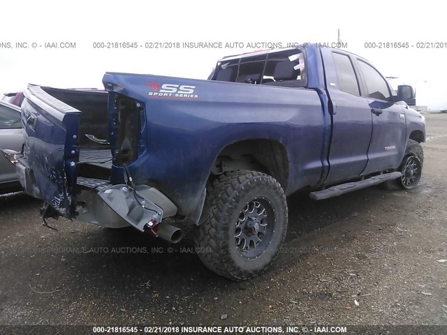 5TFUW5F17FX459118 - 2015 TOYOTA TUNDRA DOUBLE CAB SR/SR5 BLUE photo 4