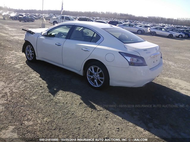 1N4AA5AP7CC865096 - 2012 NISSAN MAXIMA S/SV WHITE photo 3