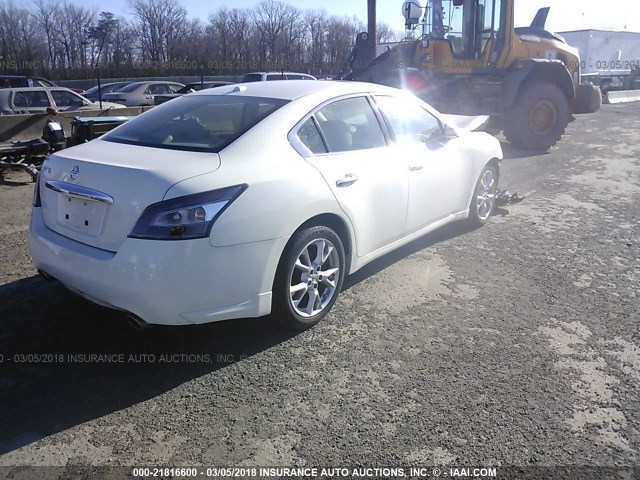 1N4AA5AP7CC865096 - 2012 NISSAN MAXIMA S/SV WHITE photo 4