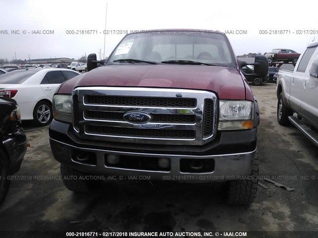 1FTNW21F71ED65010 - 2001 FORD F250 SUPER DUTY MAROON photo 6