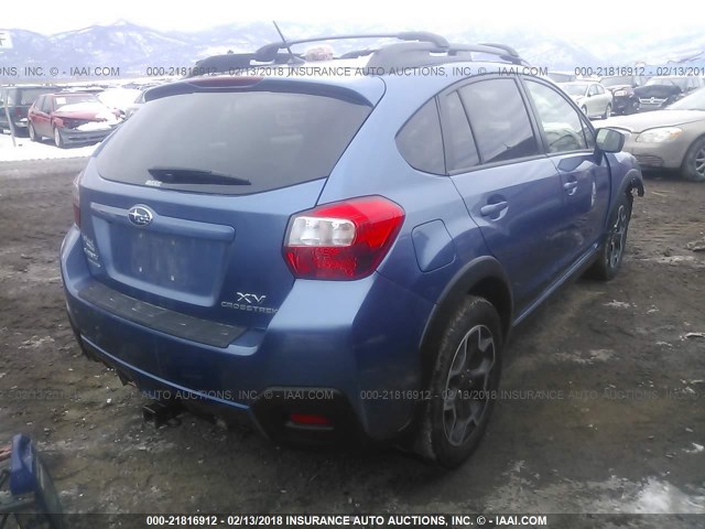 JF2GPACC5FH228089 - 2015 SUBARU XV CROSSTREK 2.0 PREMIUM BLUE photo 4