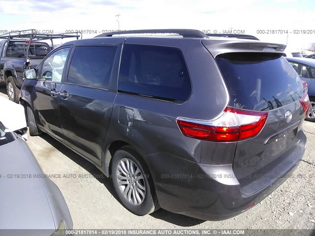 5TDYK3DC0FS647796 - 2015 TOYOTA SIENNA XLE/LIMITED SILVER photo 3